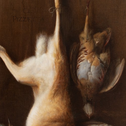 Napoléon III - Jean-Claude PIZZETTY (1832 – 1894), Hunting Trophy with Hare