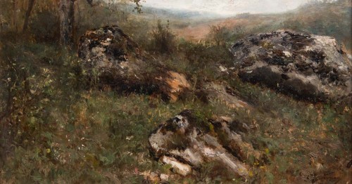 Adolphe APPIAN (1818-1998),, Glade with rocks