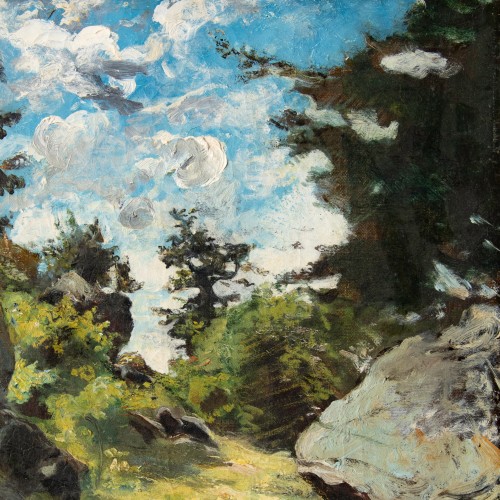 Jean Seignemartin (1848-1875) - Lumière dans un sous-bois - Tomaselli Collection