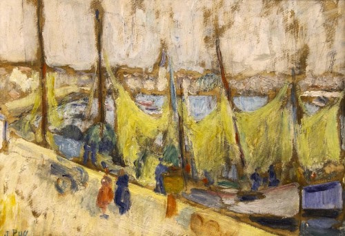 Jean PUY (, 1876–1960), Voiliers au port des Sables d&#039;Olonne