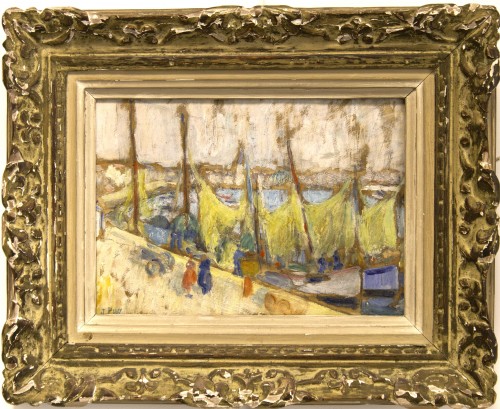 Tableaux et dessins Tableaux du XXe siècle - Jean PUY ( 1876–1960), Voiliers au port des Sables d'Olonne