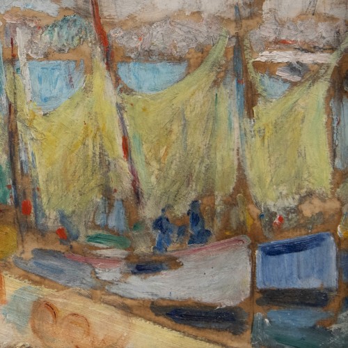 Jean Puy (1876–1960), Voiliers au port des Sables d&#039;Olonne - 