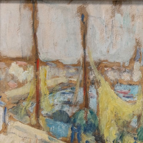 Jean Puy (1876–1960), Voiliers au port des Sables d&#039;Olonne - Art nouveau