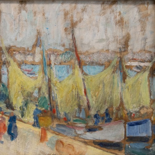 Art nouveau - Jean Puy (1876–1960), Voiliers au port des Sables d&#039;Olonne