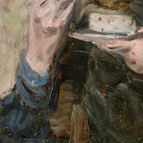 Louis-Claude Paviot (1872 – 1943) - Femme à la tasse - Tomaselli Collection