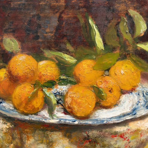 Tableaux et dessins Tableaux XIXe siècle - Jacques MARTIN (1844 - 1919) Nature morte aux oranges