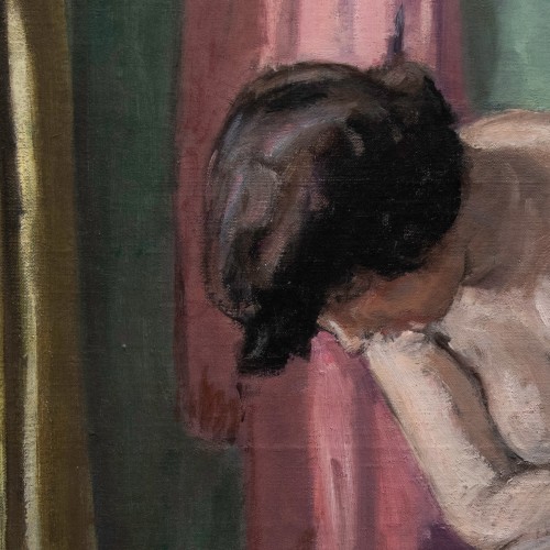 Albert Andre (1869 -1954) - Femme nue, debout s'essuyant (1930) - Art nouveau