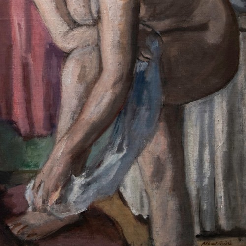 Antiquités - Albert Andre (1869 -1954) - Femme nue, debout s'essuyant (1930)