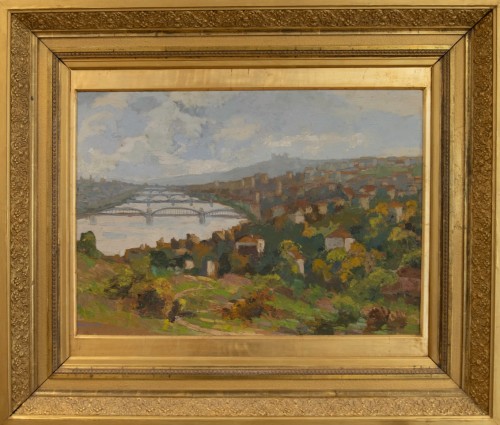 Eugène BROUILLARD (1870 -1950), Vue de Lyon depuis Caluire