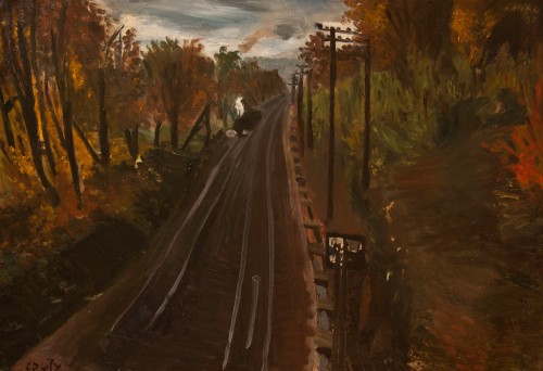 Jean COUTY (1907 -1991) - Le train à vapeur