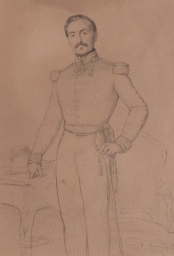 Sébastien CORNU (1804 -1870) - Portrait du général Charon