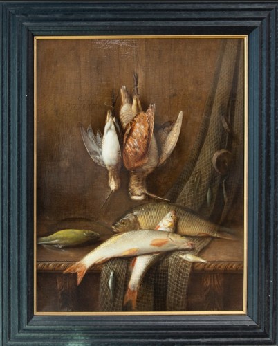 Jean-Claude PIZZETTY (1832 - 1894)  - Still life with fishes 