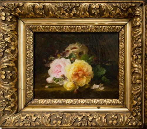 André PERRACHON (1828 -1908) - Jetée de fleurs