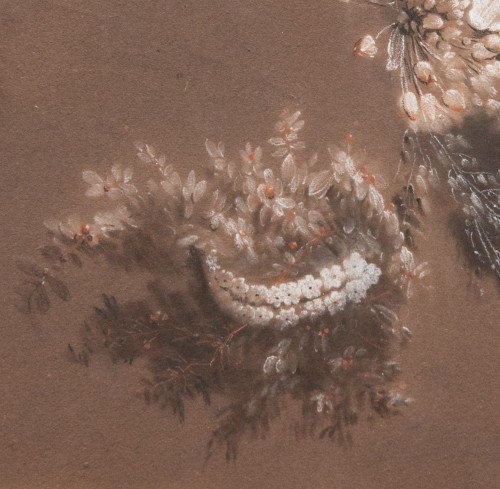 Antoine BERJON (1754-1843) - Flowers  - Paintings & Drawings Style Empire