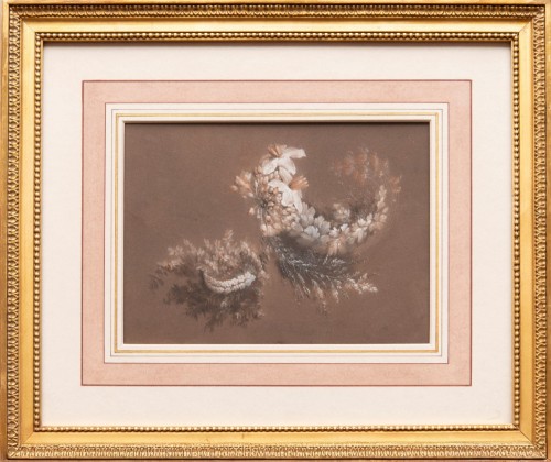 Antiquités - Antoine Berjon (1754-1843) - Study of Flowers 