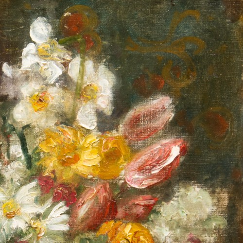 Jacques Martin (1844 - 1919)  - Vase of flowers  - Paintings & Drawings Style Napoléon III