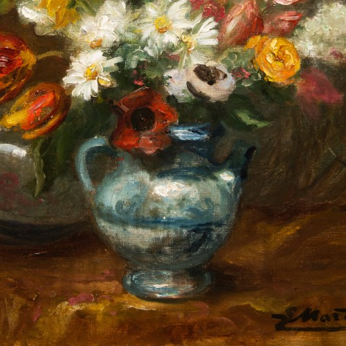 Paintings & Drawings  - Jacques Martin (1844 - 1919)  - Vase of flowers 