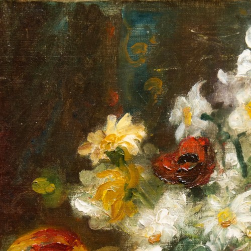 Jacques Martin (1844 - 1919)  - Vase of flowers  - 