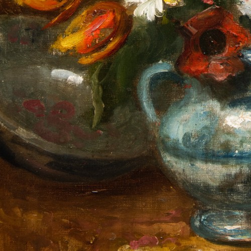 19th century - Jacques Martin (1844 - 1919)  - Vase of flowers 