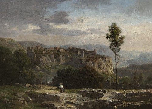 Antoine PONTHUS-CINIER (1812 -1885)  - View of Crémieu