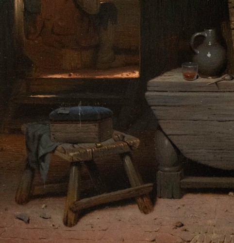 Célestin Marschouw (1825 - 1902) - Le peintre au travail dans une aube - Napoléon III