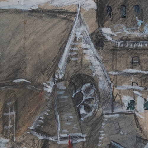 Émilie Charmy (1877 - 1974), Vue du Panthéon (Paris) - Art nouveau