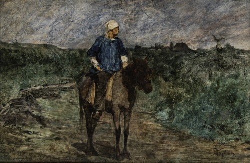 Adolphe APPIAN (1818 -1898) - Personnage sur sa mule
