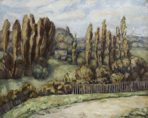 Jacques LAPLACE (1890 -1955) - Paysage aux peupliers