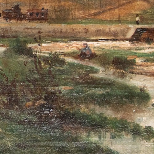 Paintings & Drawings  - Adolphe Appian (1818 - 1898)  -  The little train 