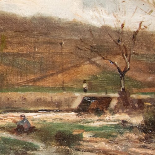Adolphe Appian (1818 - 1898)  -  The little train  - 
