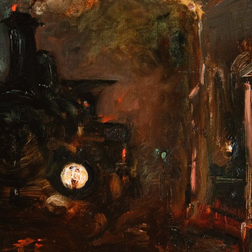 Napoléon III - Louis Beysson (1856 - 1912) Locomotive At The Station Lyon-mouche