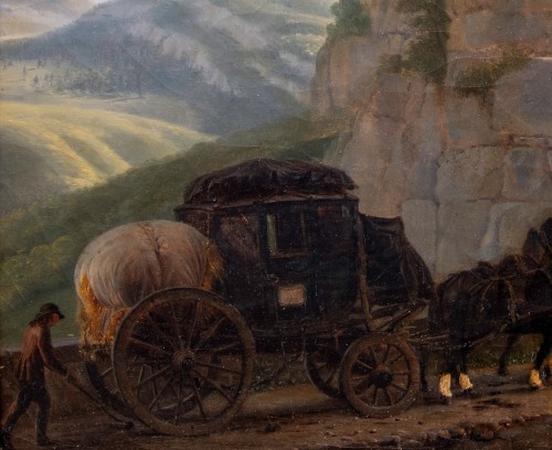 Jean Antoine DUCLAUX (1783 - 1868) The First Passage of the Italian Stagec - 