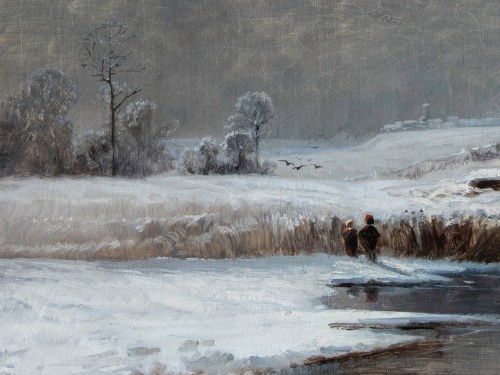 Napoléon III - Fleury CHENU (1833–1875) Winter Landscape in Bresse