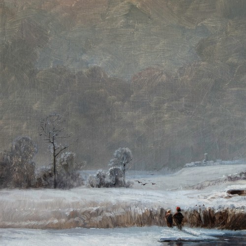 Fleury Chenu (1833–1875) Winter Landscape in Bresse - Napoléon III
