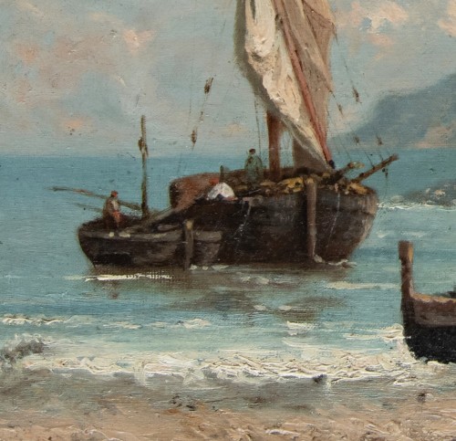 Antoine Ponthus-cinier (1812-1885), The Rock Seen From The Beach Of Capri ( - Napoléon III