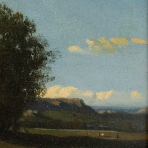 Restauration - Charles X - Antoine PONTHUS-CINIER (1812–1885), Animated Landscape with a Small Bridge