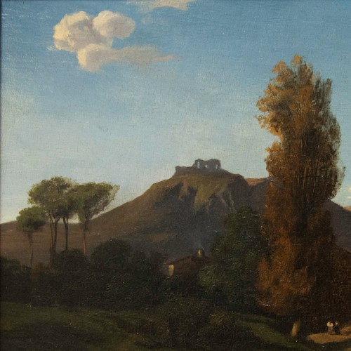 Antiquités - Antoine PONTHUS-CINIER (1812–1885), Animated Landscape with a Small Bridge