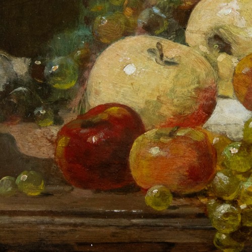 Paintings & Drawings  - François Vernay (1821-1896), Still Life With Apples And Grapes
