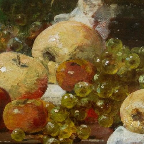 François Vernay (1821-1896), Still Life With Apples And Grapes - Napoléon III