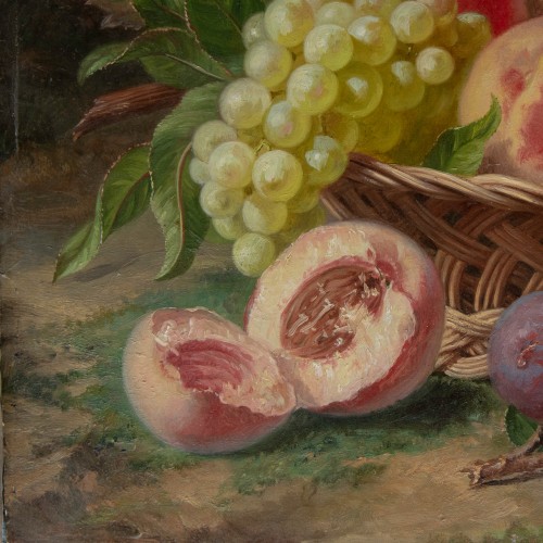 Eugène GROBON (1820–1878), Still Life Basket of Fruit - 
