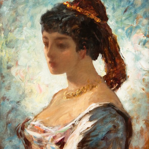 Tableaux et dessins Tableaux XIXe siècle - Jacques Martin (1844-1919), Jeune arlésienne