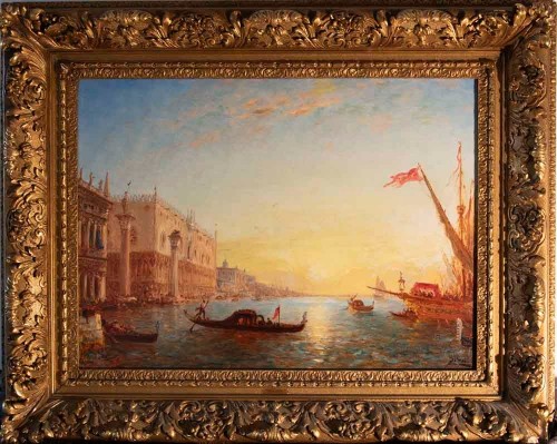 Félix Ziem (1821–1911),Sunrise in front of Piazzetta, Doge’s Palace, Venice - Paintings & Drawings Style Napoléon III
