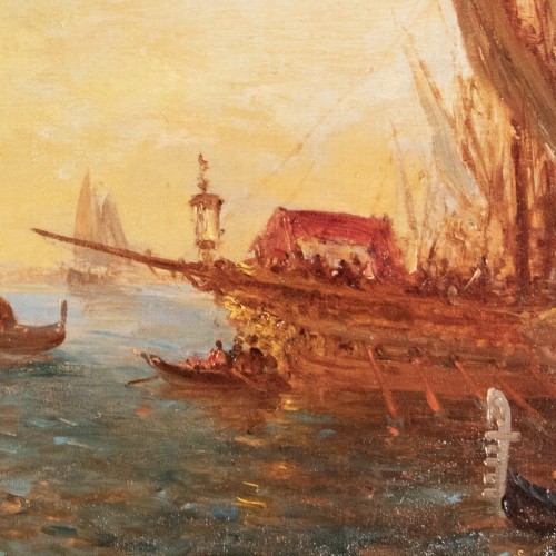 Paintings & Drawings  - Félix Ziem (1821–1911),Sunrise in front of Piazzetta, Doge’s Palace, Venice