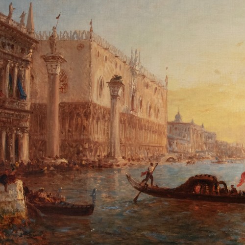 Félix Ziem (1821–1911),Sunrise in front of Piazzetta, Doge’s Palace, Venice - 