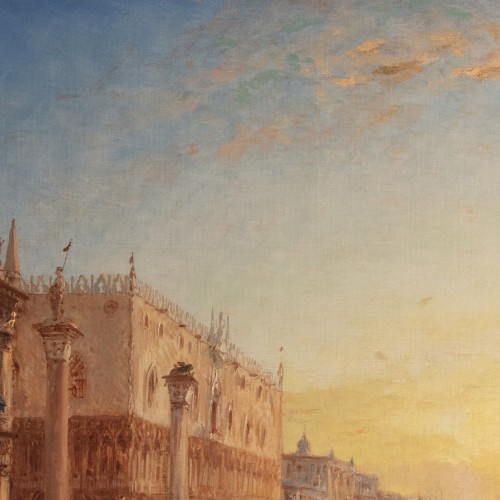 Félix Ziem (1821–1911),Sunrise in front of Piazzetta, Doge’s Palace, Venice - Napoléon III