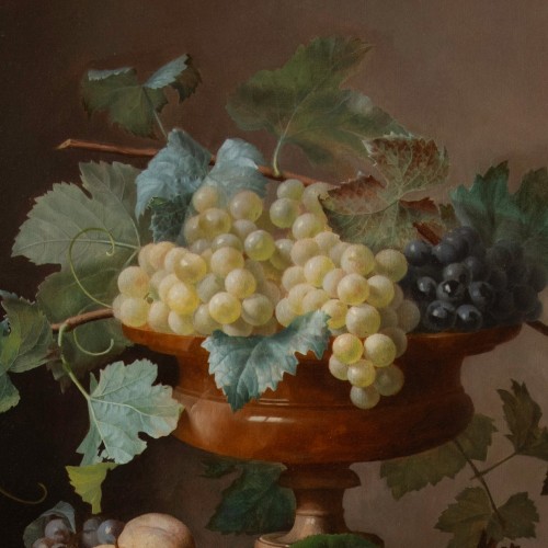 Jean-louis Bonthoux (1828-1875) Still Life With Pomegranate, Peaches,... - 