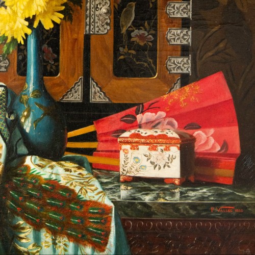 Pauline VALLÉE (XIX e- ?), Composition aux chinoiseries et japonaiseries, 1888 - Tomaselli Collection