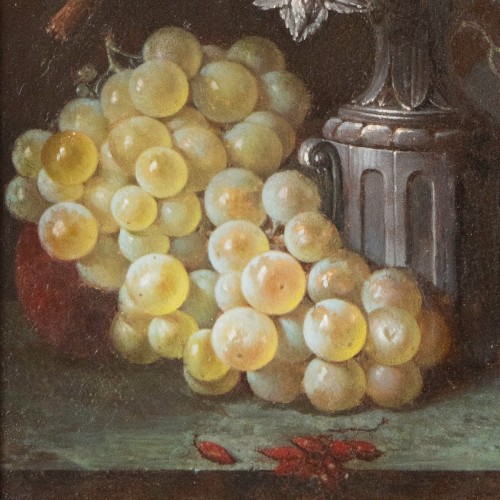 Augustin Alexandre Thierriat (1789 - 1870), Still Life With Grapes And Plum - 