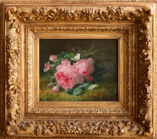 André Perrachon (1828 - 1908), Scattering Of Roses  - Paintings & Drawings Style Napoléon III