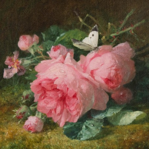 Paintings & Drawings  - André Perrachon (1828 - 1908), Scattering Of Roses 